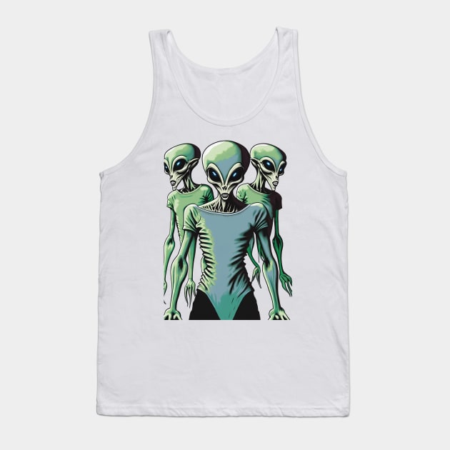 Alien Abductees Tank Top by Hunter_c4 "Click here to uncover more designs"